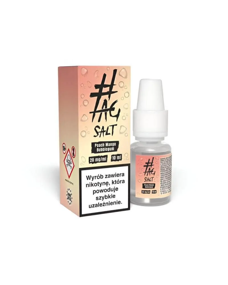 #TAG SALT Drinks Peach Mango Bubblegum 10ml 20mg – tropikalna słodycz
