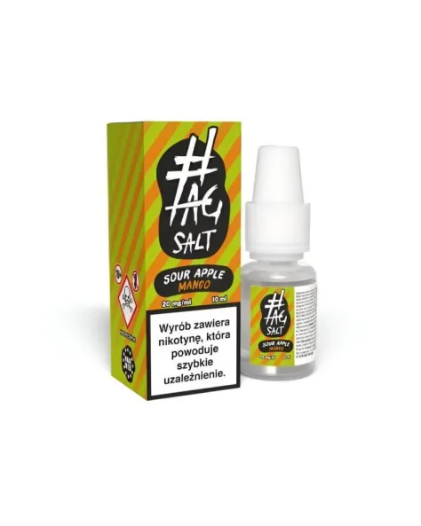Liquid #TAG SALT Sour Apple Mango 10ml 20mg - Doskonała Mieszanka!