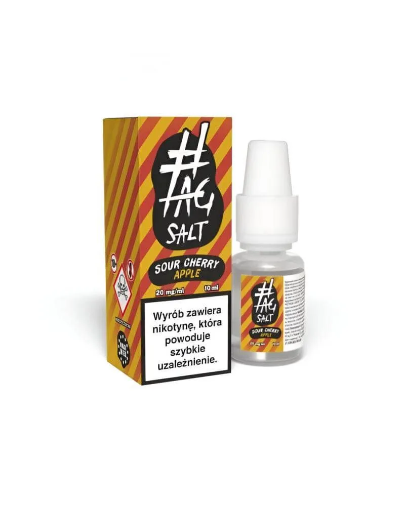 Liquid #TAG SALT Sour Cherry Apple 10ml 20mg - Orzeźwiający Duet!