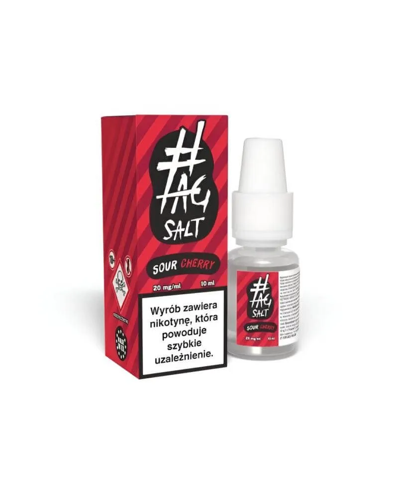 Liquid #TAG SALT Sour Cherry 10ml 20mg - Soczysta Wiśnia
