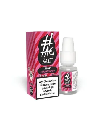 Liquid #TAG SALT Sour Strawberry 10ml 20mg - Świeża Truskawka!