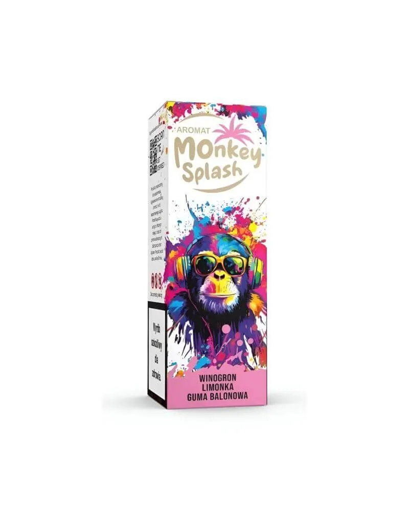Aromat Monkey Splash Winogron Limonka Guma Balonowa – owocowa rozkosz