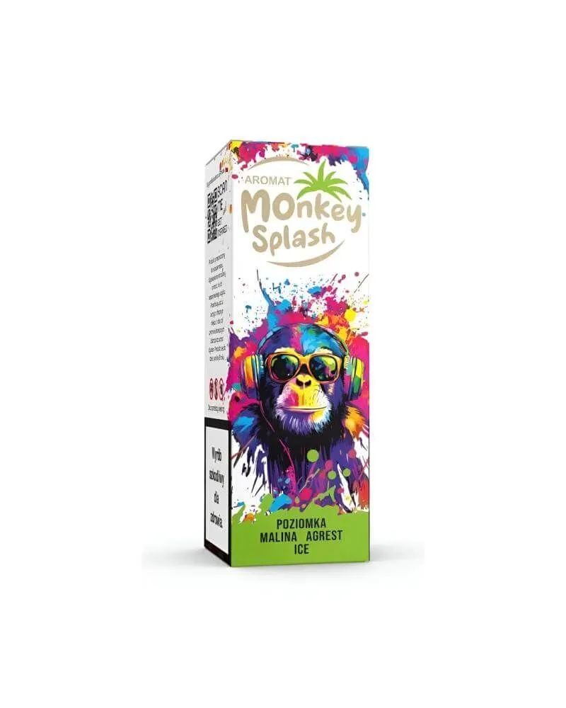 Aromat Monkey Splash Poziomka Malina Agrest Ice – owocowa eksplozja