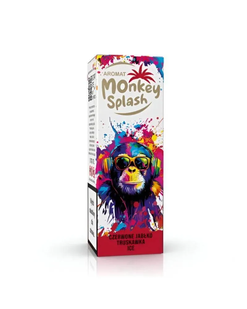 Monkey Splash Czerwone Jabłko Truskawka Ice - aromat 8 ml