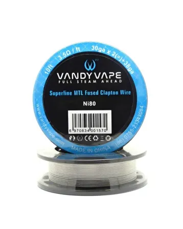Vandy Vape Superfine MTL Fused Clapton Ni80 30ga×2 + 38ga 10 ft